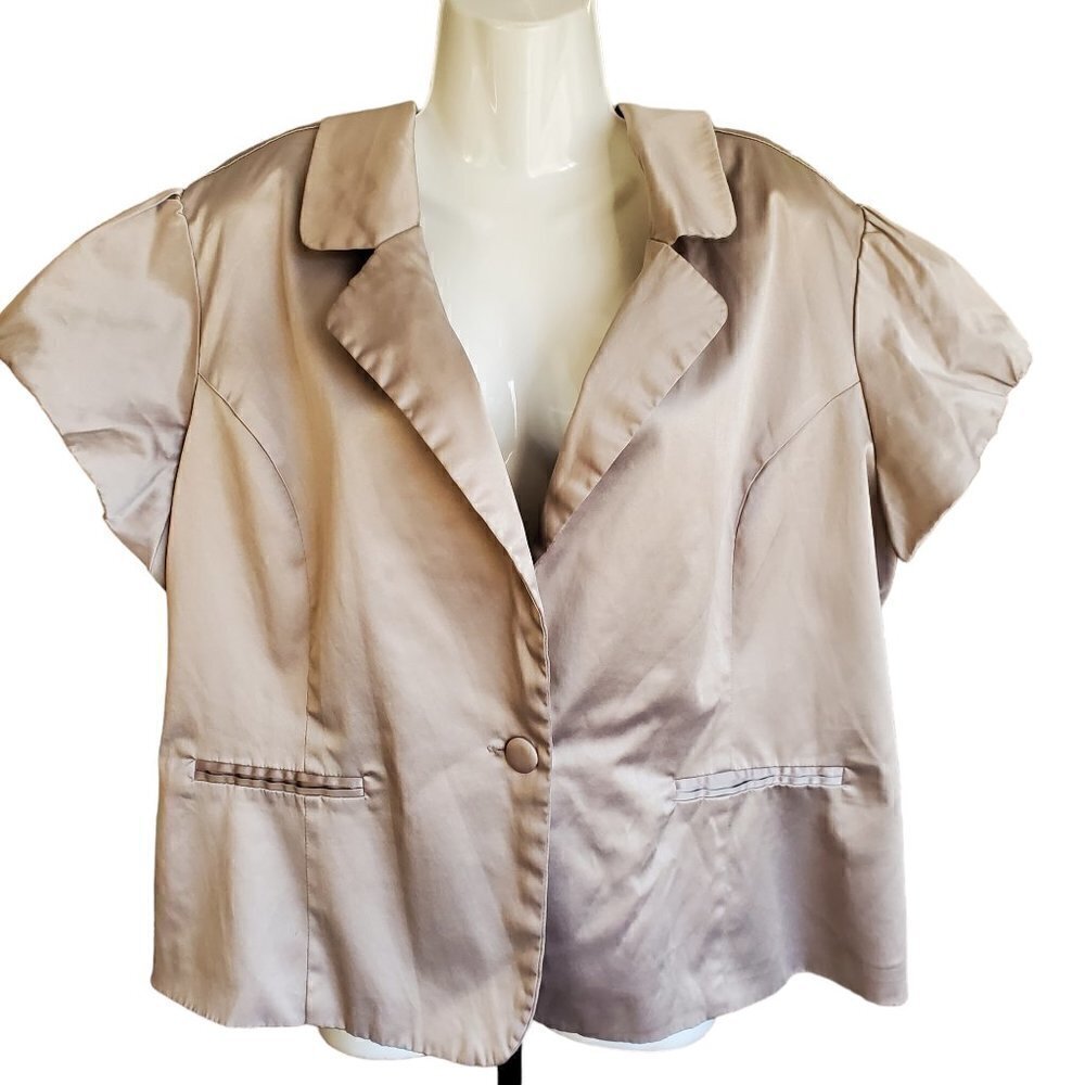 CATO SHORT PUFF SLEEVE JACKET SIZE 3X